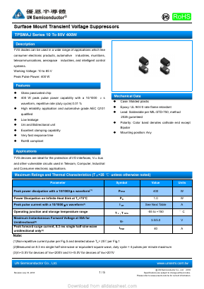 TPSMAJ80A Datasheet PDF UN Semiconducctor INC