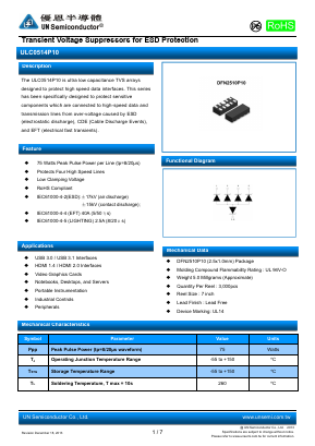 ULC0514P10 Datasheet PDF UN Semiconducctor INC