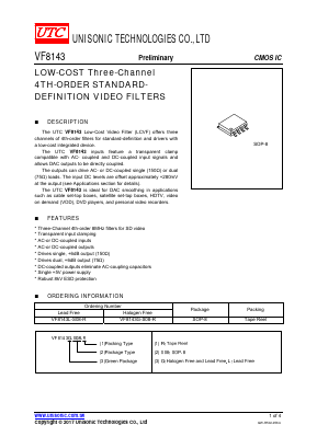 VF8143G-S08-R Datasheet PDF Unisonic Technologies