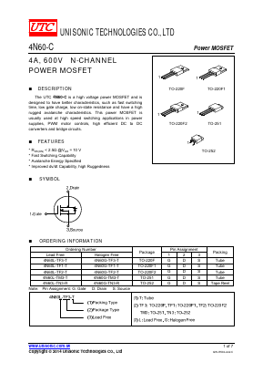 4N60-C Datasheet PDF Unisonic Technologies