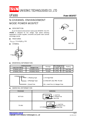 UF3055L-AA3-R Datasheet PDF Unisonic Technologies