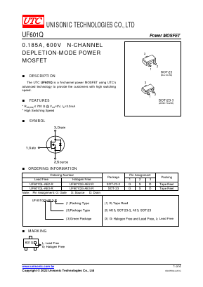 UF601Q Datasheet PDF Unisonic Technologies