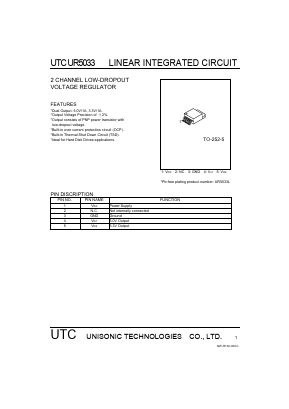 UTCUR5033 Datasheet PDF Unisonic Technologies