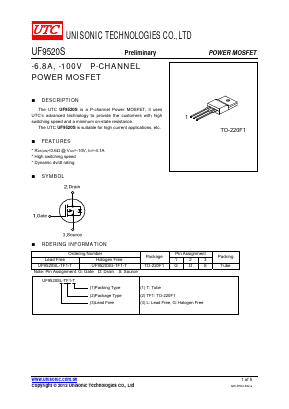 UF9520S Datasheet PDF Unisonic Technologies