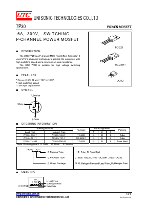 7P30L-TF1-T Datasheet PDF Unisonic Technologies