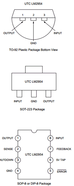 LM2954-33-T92-T Datasheet PDF Unisonic Technologies