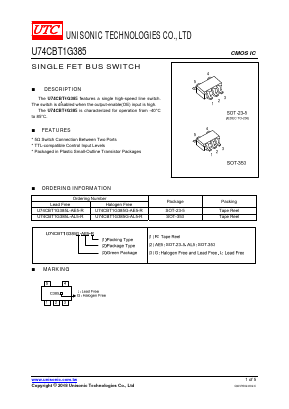 U74CBT1G385G-AE5-R Datasheet PDF Unisonic Technologies