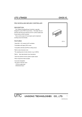 UT84520 Datasheet PDF Unisonic Technologies