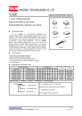 TL432CG-AF5-K Datasheet PDF Unisonic Technologies