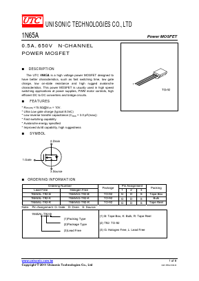 1N65A Datasheet PDF Unisonic Technologies