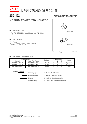 2SB1132-R-AB3-R Datasheet PDF Unisonic Technologies