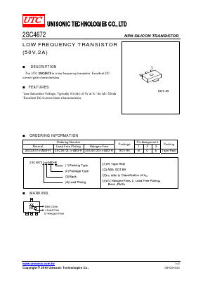 2SC4672L Datasheet PDF Unisonic Technologies