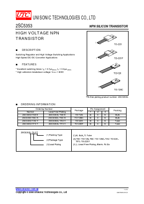 2SC5353 Datasheet PDF Unisonic Technologies