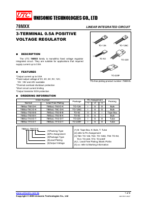 78MXX-T60-B-T Datasheet PDF Unisonic Technologies