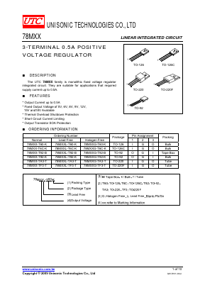 78MXX-T60-B Datasheet PDF Unisonic Technologies