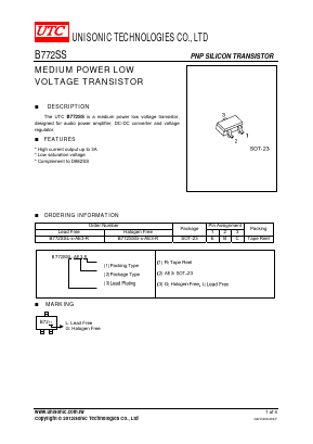 B772SSG-Q-AE3-R Datasheet PDF Unisonic Technologies