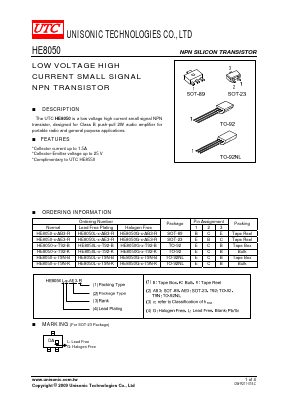 HE8050-C-AB3-K Datasheet PDF Unisonic Technologies