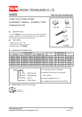 HE8550-D-AE3-R Datasheet PDF Unisonic Technologies