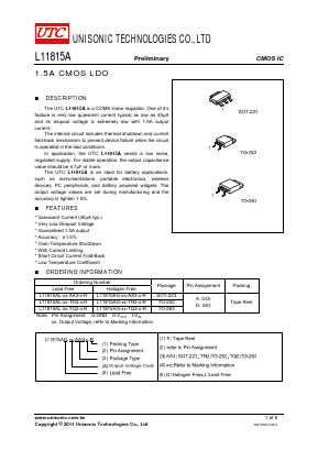 L11815AL-28-TQ2-A-R Datasheet PDF Unisonic Technologies