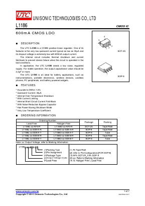 L1186G-15-S08-A-R Datasheet PDF Unisonic Technologies
