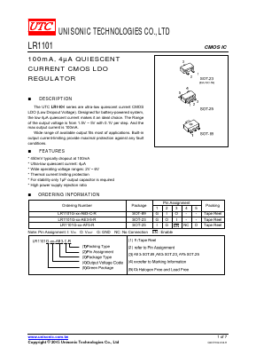 LR1101G-47-AF5-R Datasheet PDF Unisonic Technologies