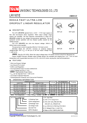 LR1107L Datasheet PDF Unisonic Technologies