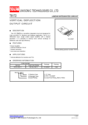 T8172-TB7-T Datasheet PDF Unisonic Technologies