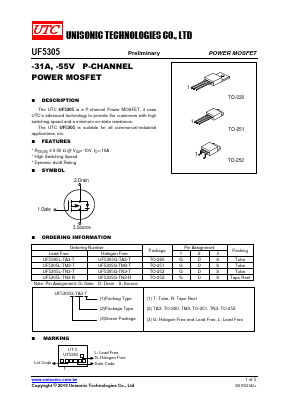 UF5305L-TA3-R Datasheet PDF Unisonic Technologies