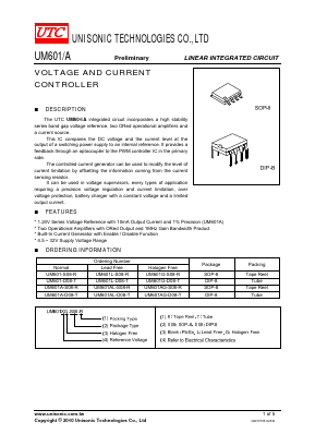 UM601L-S08-R Datasheet PDF Unisonic Technologies