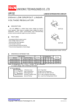 UR132L-30-AF5-3-R Datasheet PDF Unisonic Technologies