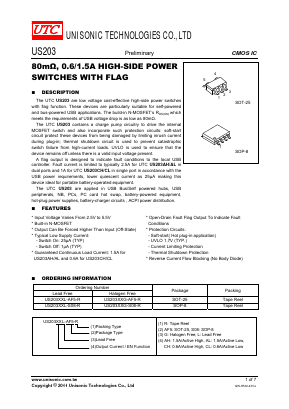 US203CLG-AF5-R Datasheet PDF Unisonic Technologies