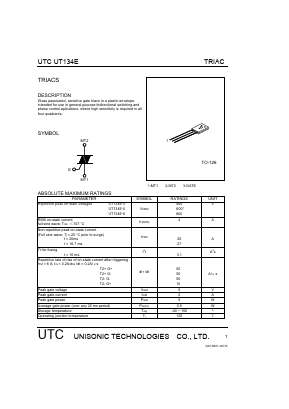 UT134E Datasheet PDF Unisonic Technologies