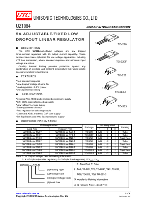 UZ1084L Datasheet PDF Unisonic Technologies