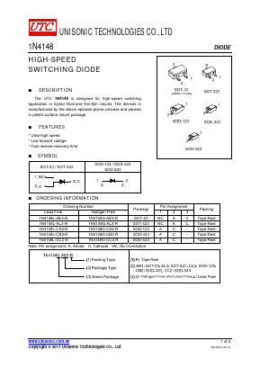 1N4148G-CA2-R Datasheet PDF Unisonic Technologies