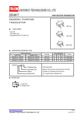 2SC4617G-S-AN3-R Datasheet PDF Unisonic Technologies