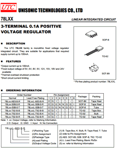 78L06-AB3-B-K Datasheet PDF Unisonic Technologies