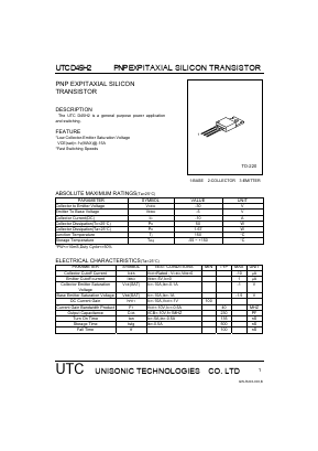 D45H2 Datasheet PDF Unisonic Technologies