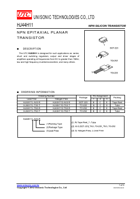 HJ44H11L-AA3-T Datasheet PDF Unisonic Technologies