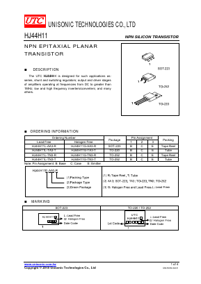 HJ44H11G-TA3-R Datasheet PDF Unisonic Technologies