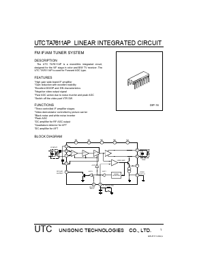 TA7611AP Datasheet PDF Unisonic Technologies