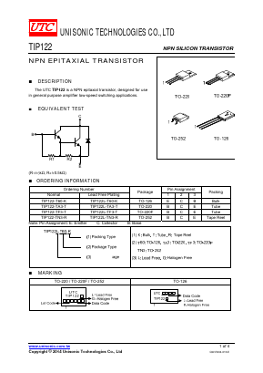 TIP122L Datasheet PDF Unisonic Technologies