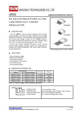 UR533 Datasheet PDF Unisonic Technologies