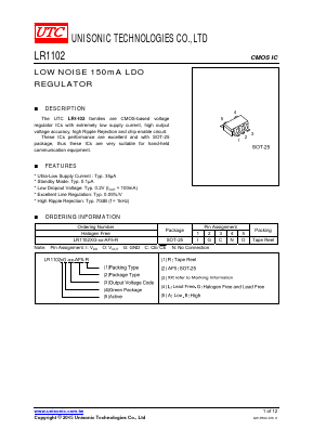 LR1102BL Datasheet PDF Unisonic Technologies