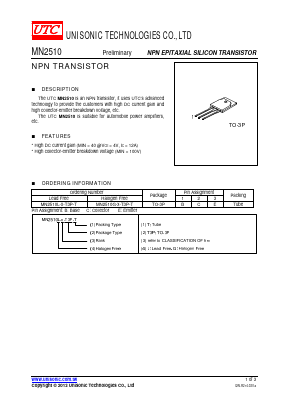 MN2510 Datasheet PDF Unisonic Technologies