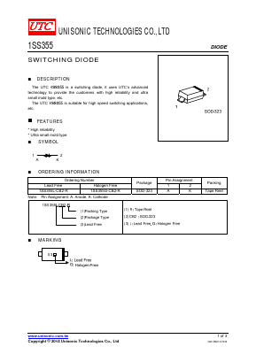 1SS355 Datasheet PDF Unisonic Technologies