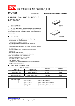 M54133A Datasheet PDF Unisonic Technologies