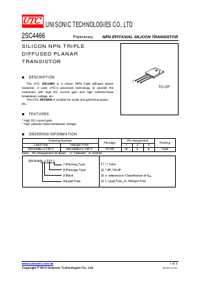 2SC4466L-X-T3P-T Datasheet PDF Unisonic Technologies