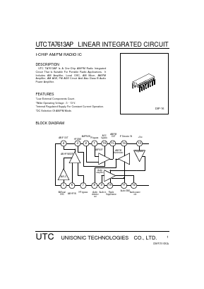 UTCTA7613AP Datasheet PDF Unisonic Technologies
