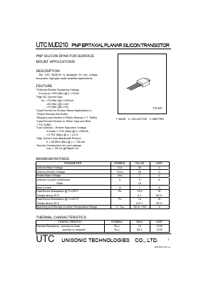 MJD210_ Datasheet PDF Unisonic Technologies