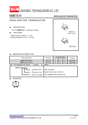 MMBTA14G-X-AL3-R Datasheet PDF Unisonic Technologies